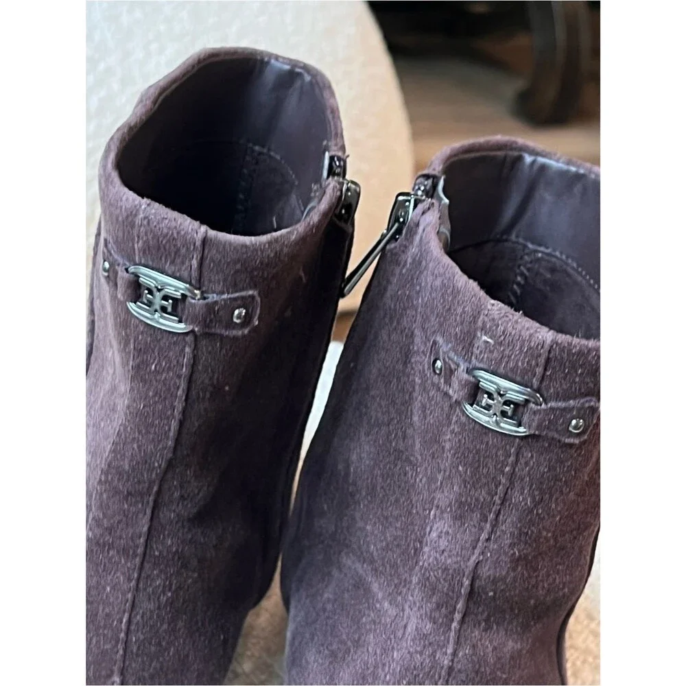 Sam Edelman Paige Brown Suede Ankle Boot in Cafe Noir size 10
